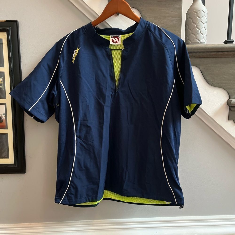 Worth Mens FPEX Navy Cycling Shirt sz L EUC
